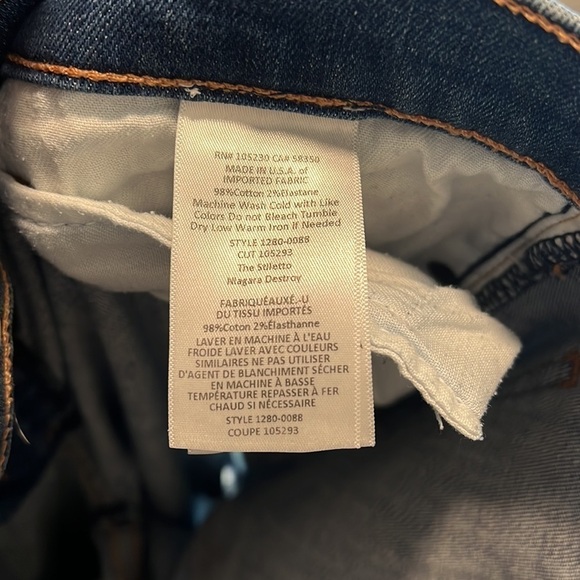 Current/Elliott The Stiletto Niagara Destroy Skinny Jeans Size 27 - Picture 10 of 10